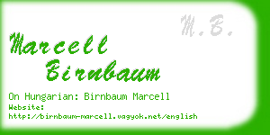 marcell birnbaum business card